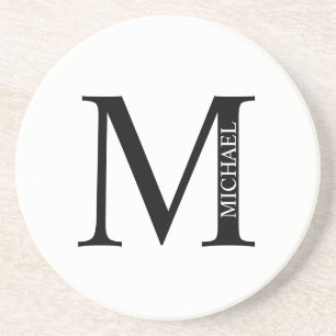 Posavasos Monograma personalizado y nombre escayola de areni