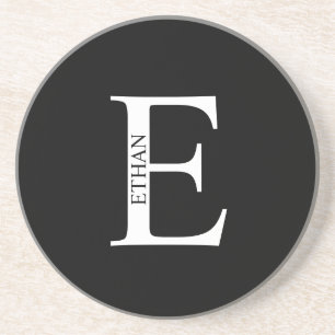 Posavasos Monograma personalizado y nombre escayola de areni