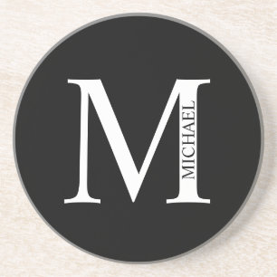 Posavasos Monograma personalizado y nombre escayola de areni