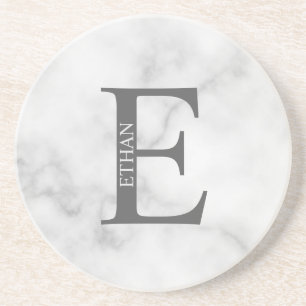 Posavasos Monograma personalizado y nombre escayola de areni