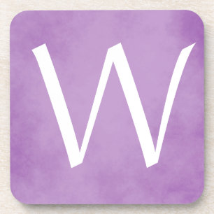 Posavasos Monograma púrpura de bonito