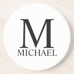 Posavasos Monograma y contraseña personalizados