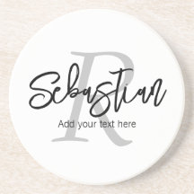 Monograma y nombre personalizados