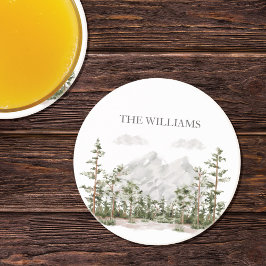Posavasos Monogramaje de la Montaña de las Acuarelas y el Bo