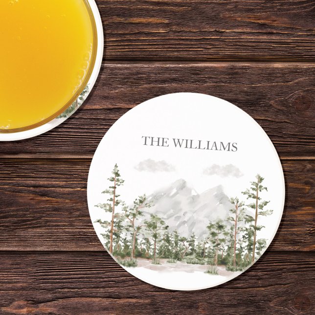 Posavasos Monogramaje de la Montaña de las Acuarelas y el Bo (In situ)