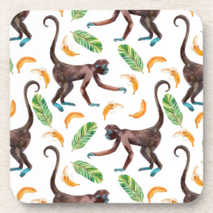 Posavasos Monos dulces que hacen juegos malabares plátanos