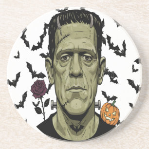 Posavasos Monster Laughs Funny Spooky Frankenstein Energy