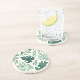 Posavasos Monstera Mood - Monstruo de arenisca de hoja tropi