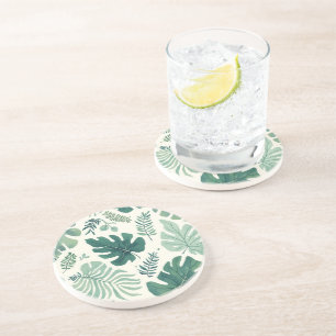Posavasos Monstera Mood - Monstruo de arenisca de hoja tropi