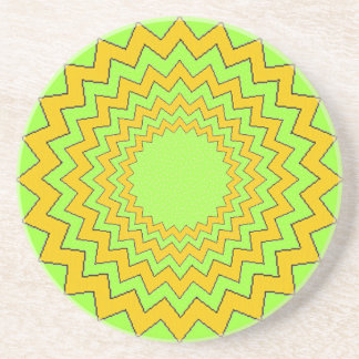 Posavasos Monstruo - Círculos concéntricos de zig-zag