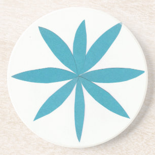 Posavasos Monstruo con diseño de estrella turquesa