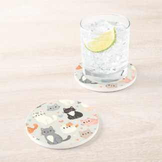 Posavasos Monstruo de amante del gato personalizado - Decora