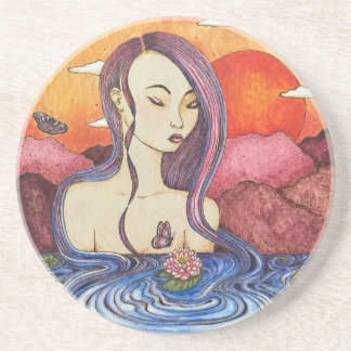 Posavasos Monstruo de arena de arte surrealista