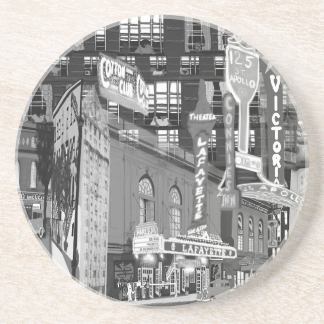 Posavasos Monstruo de arenisca blanco para iCu2_Blck (Frente)