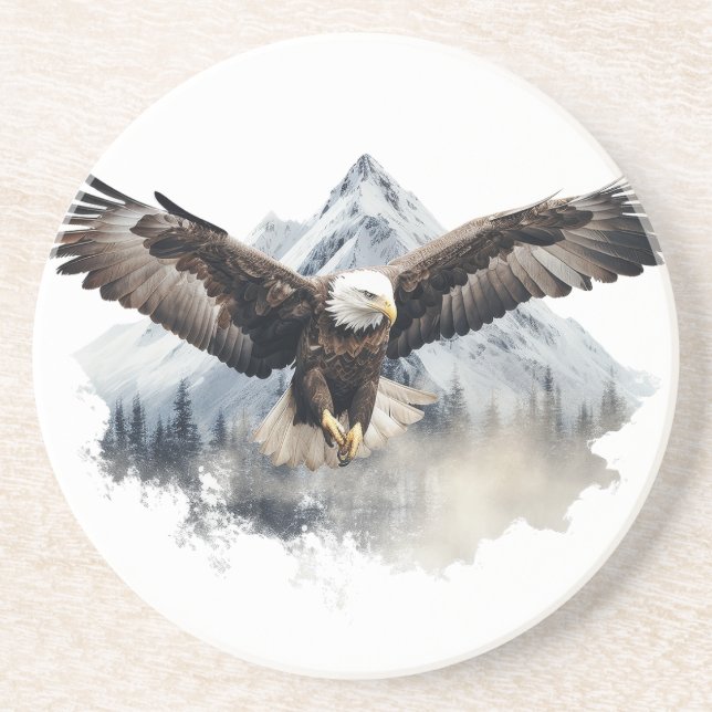 Posavasos Monstruo de arenisca de águila estadounidense (Frente)