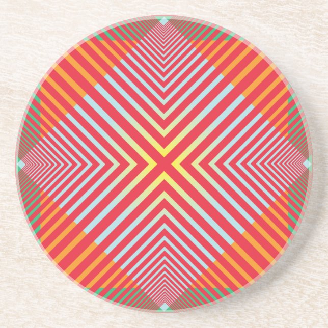 Posavasos Monstruo de arenisca de patrón geométrico (Frente)