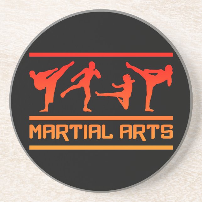 Posavasos Monstruo de artes marciales (Frente)
