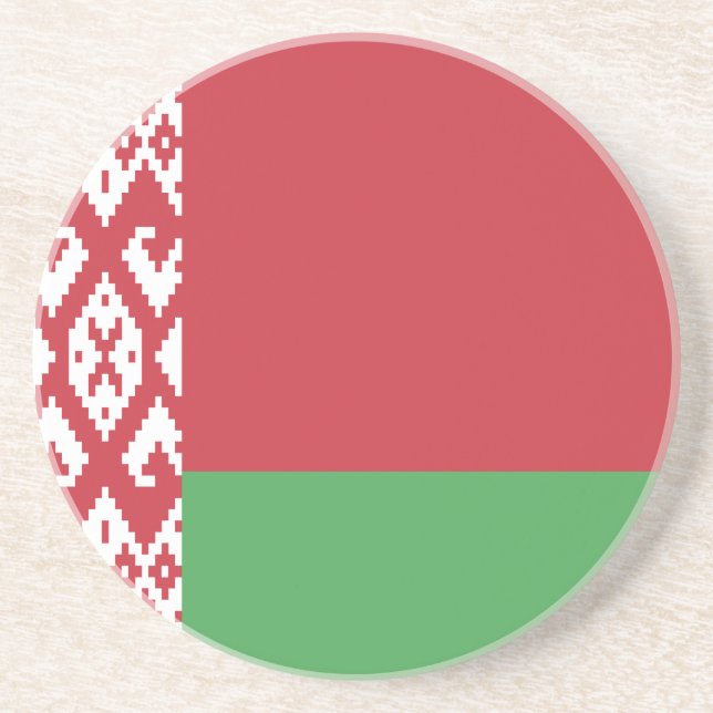 Posavasos Monstruo de Bandera Patriótica Bielorrusia (Frente)