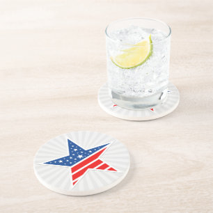 Posavasos Monstruo de bebidas de estrella patriótica