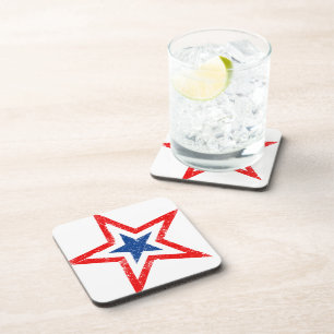 Posavasos Monstruo de bebidas de estrella patriótica