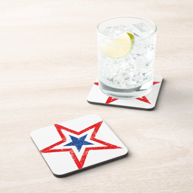 Posavasos Monstruo de bebidas de estrella patriótica (Lado Derecho)