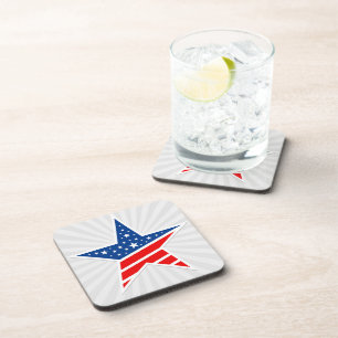 Posavasos Monstruo de bebidas de estrella patriótica