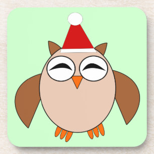 Posavasos Monstruo De Búho De Navidades Cutos