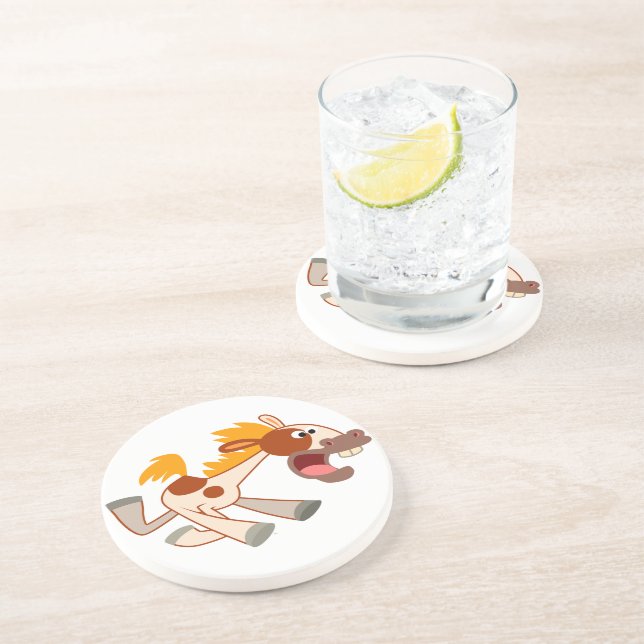 Posavasos Monstruo de caballos Personalizado Pinto (Lado)