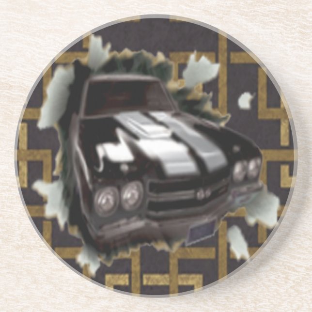 Posavasos Monstruo de coches musculares (Frente)