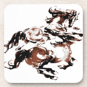 Posavasos Monstruo de corcho de caballos salvajes