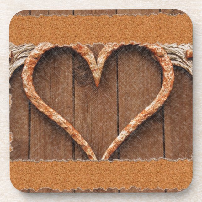 Posavasos Monstruo de corcho del corazón alado (Frente)