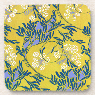 Posavasos Monstruo de corcho floral Art Nouveau