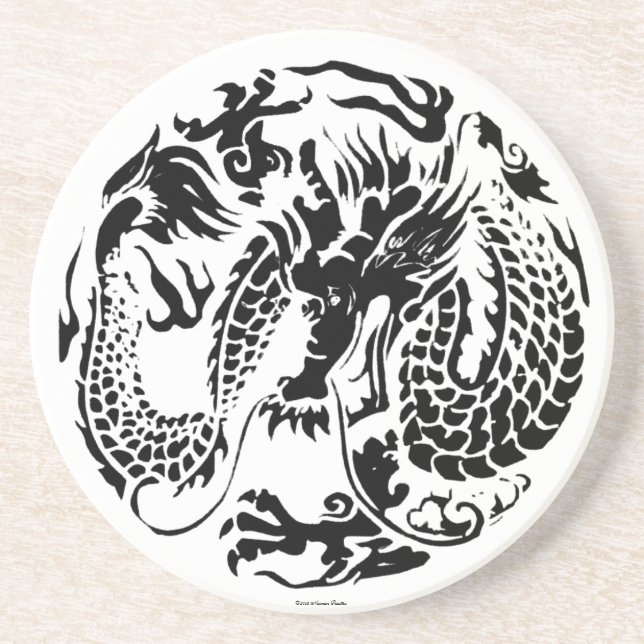 Posavasos Monstruo de dragón negro (Frente)