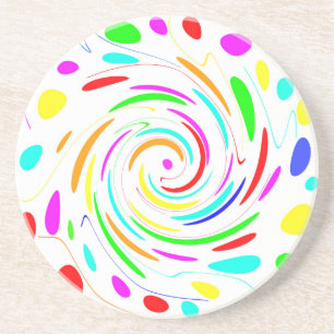 Posavasos Monstruo De Giro De Puntos De Color