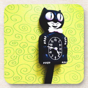 Posavasos Monstruo de horquilla de reloj de gato de antigüed