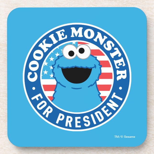 Posavasos Monstruo de la cookie para presidente (Frente)