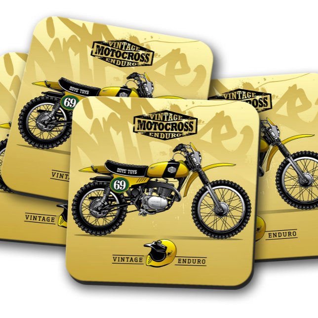 Posavasos Monstruo de Motocross amarillo | Montaje de la mon (Subido por el creador)