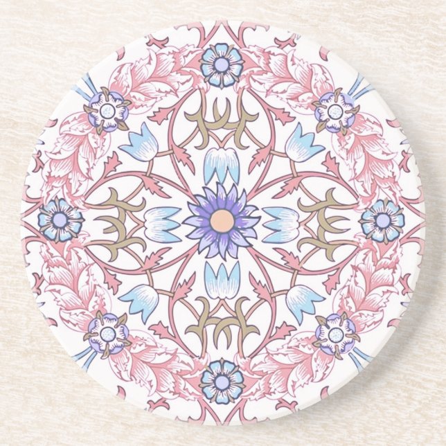 Posavasos Monstruo de piedra arenisca de la flor rosa (Frente)