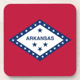 Posavasos Monstruo de plástico duro con bandera de Arkansas,