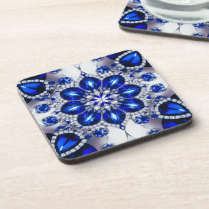 Posavasos Monstruo de plástico duro con colores blancos azul