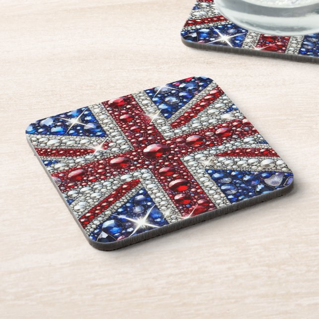 Posavasos Monstruo de plástico duro con colores británicos (Lado Izquierdo)