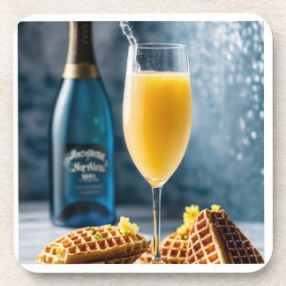 Posavasos Monstruo de plástico duro de mesa blanca, Mimosas,