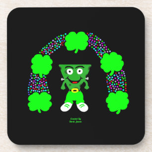 Posavasos Monstruo de plástico duro de St. Patrick's Franken