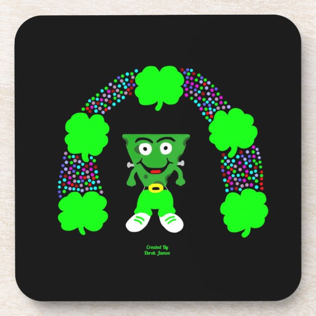 Posavasos Monstruo de plástico duro de St. Patrick's Franken (Frente)