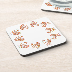 Posavasos Monstruo de plástico - gallos de alambre
