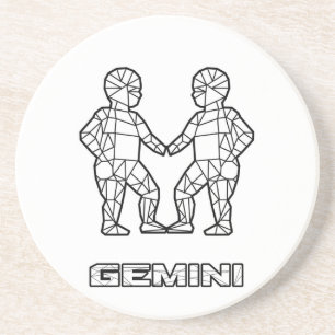 Posavasos Monstruo de Rótulo Gemini Zodiac