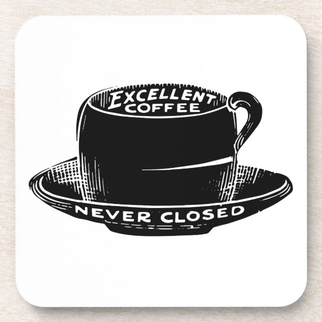 Posavasos Monstruo de signos de café de época (Frente)