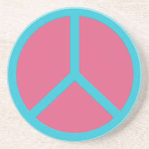 Posavasos Monstruo de signos de paz colorido