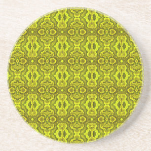 Posavasos Monstruo de textura de piel de serpiente amarillo