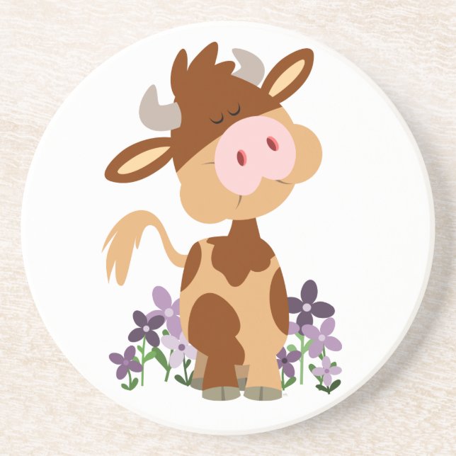 Posavasos Monstruo de vaca con Personalizado de mascado (Frente)